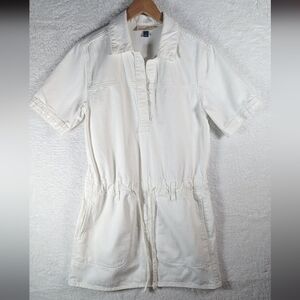 338-Universal‎ Thread Denim White Midi Dress
